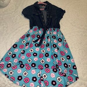 Diva 6X Hi-Lo Dress - Blue, Pink & Black. MUST BE BUNDLED